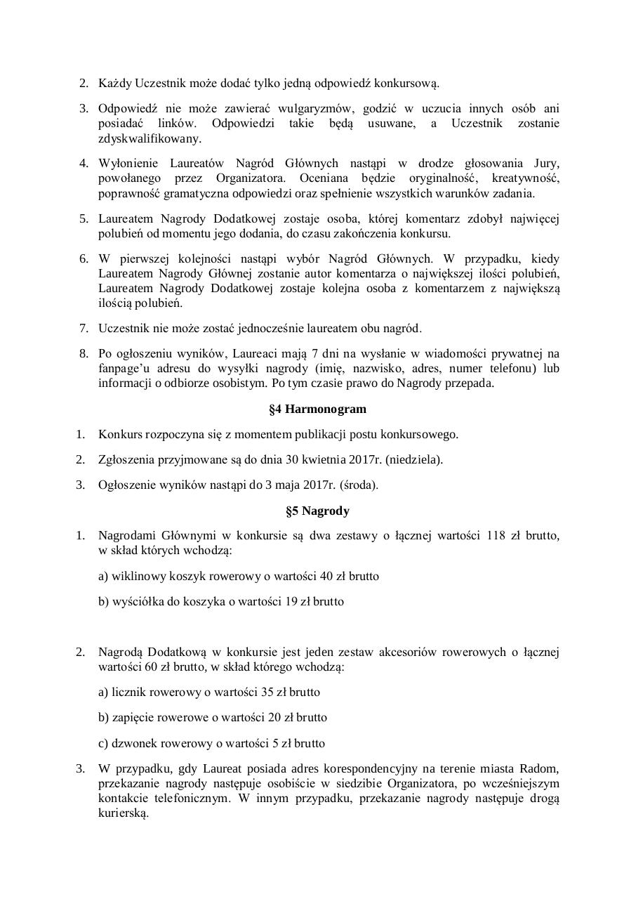 Document preview Regulamin konkursu.pdf - page 2/3