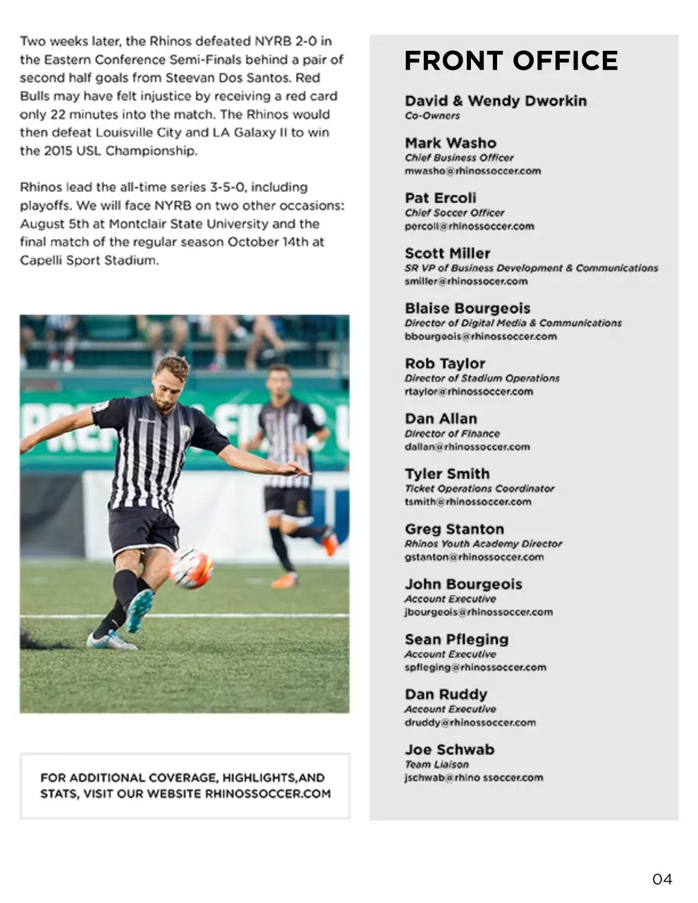 Page 5 of 16, RhinosvsNYGamedayProgram