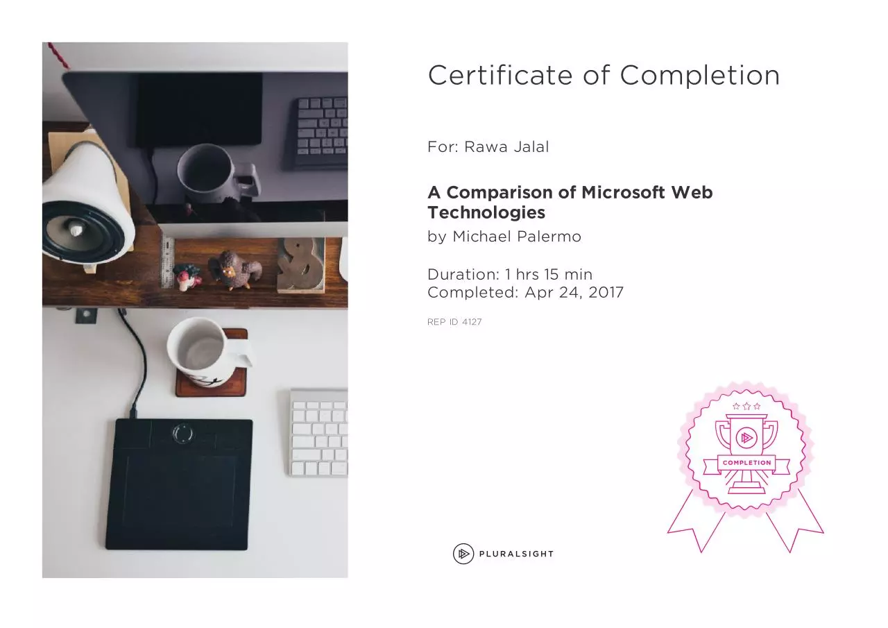 Page 1 of 1, certificate