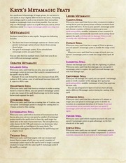 Page 1, metamagic