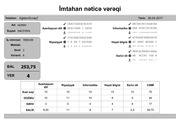 Page 4, Ä°mtahan nÉ™ticÉ™ vÉ™rÉ™qi (3 cü siniflÉ™r)