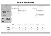 Page 4, Ä°mtahan nÉ™ticÉ™ vÉ™rÉ™qi (4 cü siniflÉ™r)