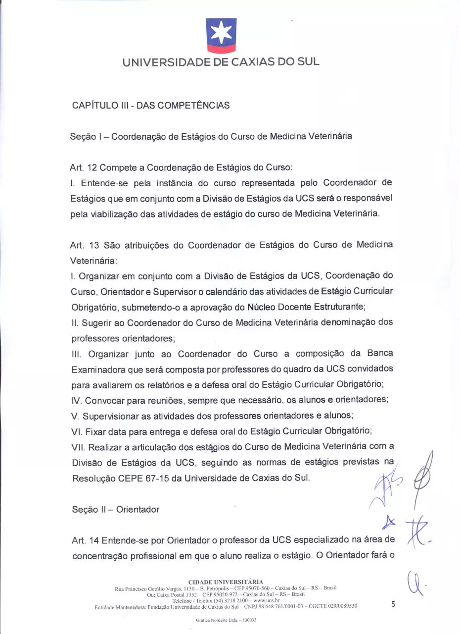 Page 5 of 13, Regulamento de estágio curricular obrigatório