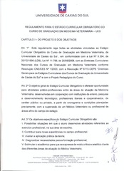 Page 1, Regulamento de estágio curricular obrigatório