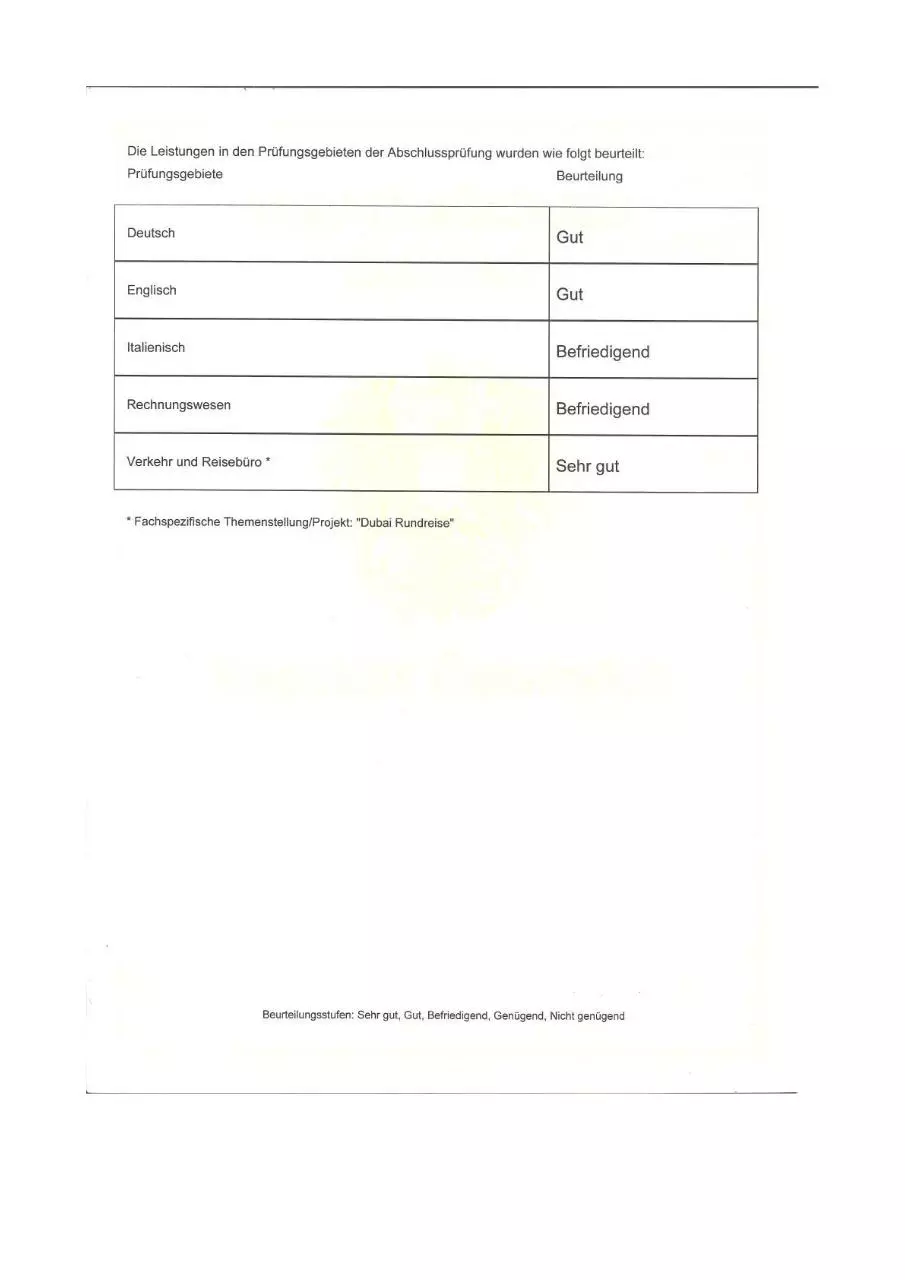 Page 1 of 3, Tourismusschule Zeugnisse
