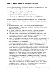 Page 1, mib mmi shortcut keys