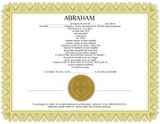Page 1, funky diplome abraham