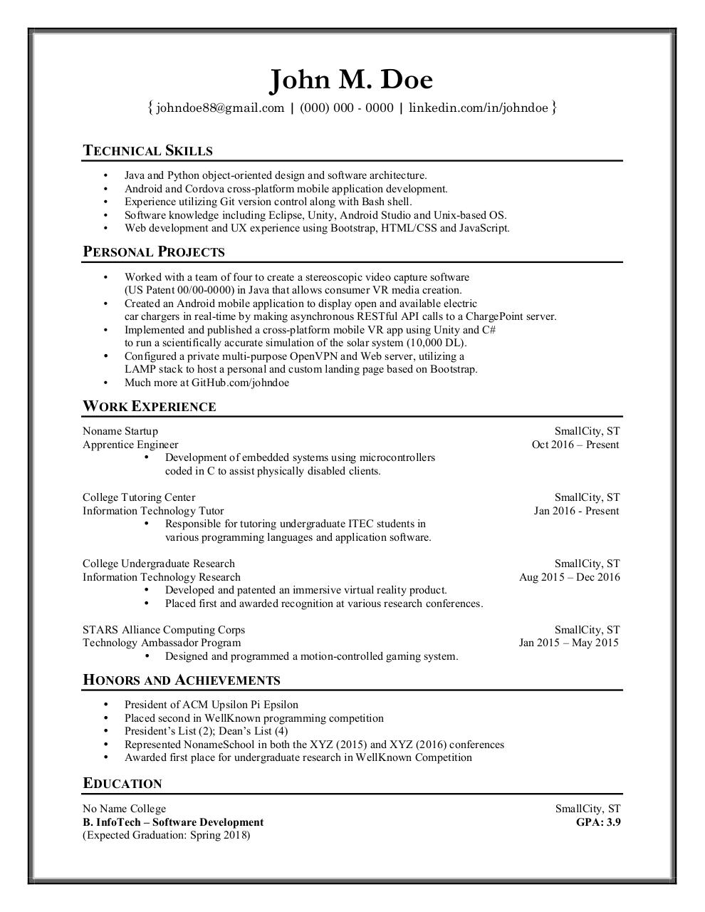 Document preview Anonymous_Resume.pdf - page 1/1