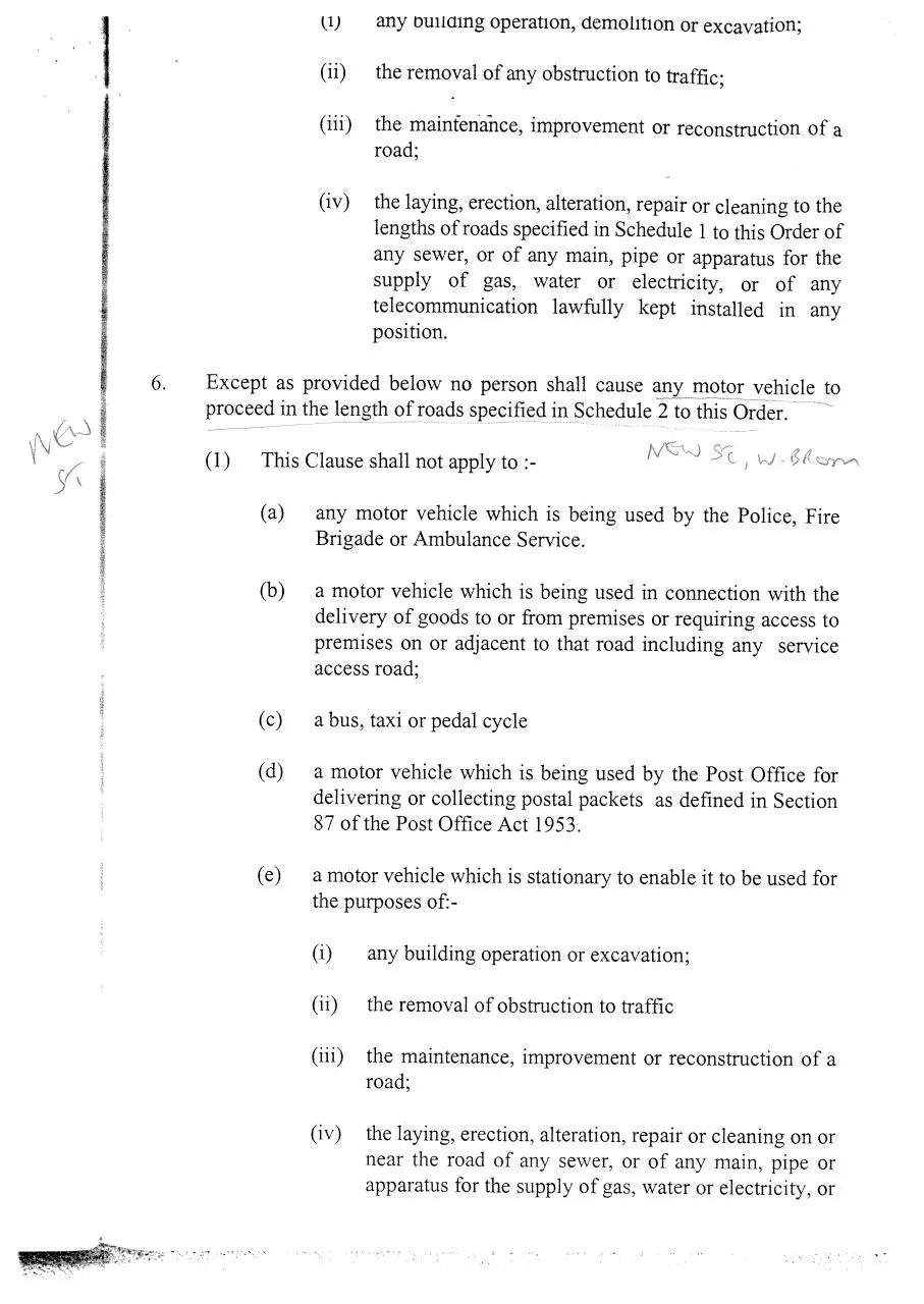 Page 4 of 7, Traffic Order New Street Bus Lane