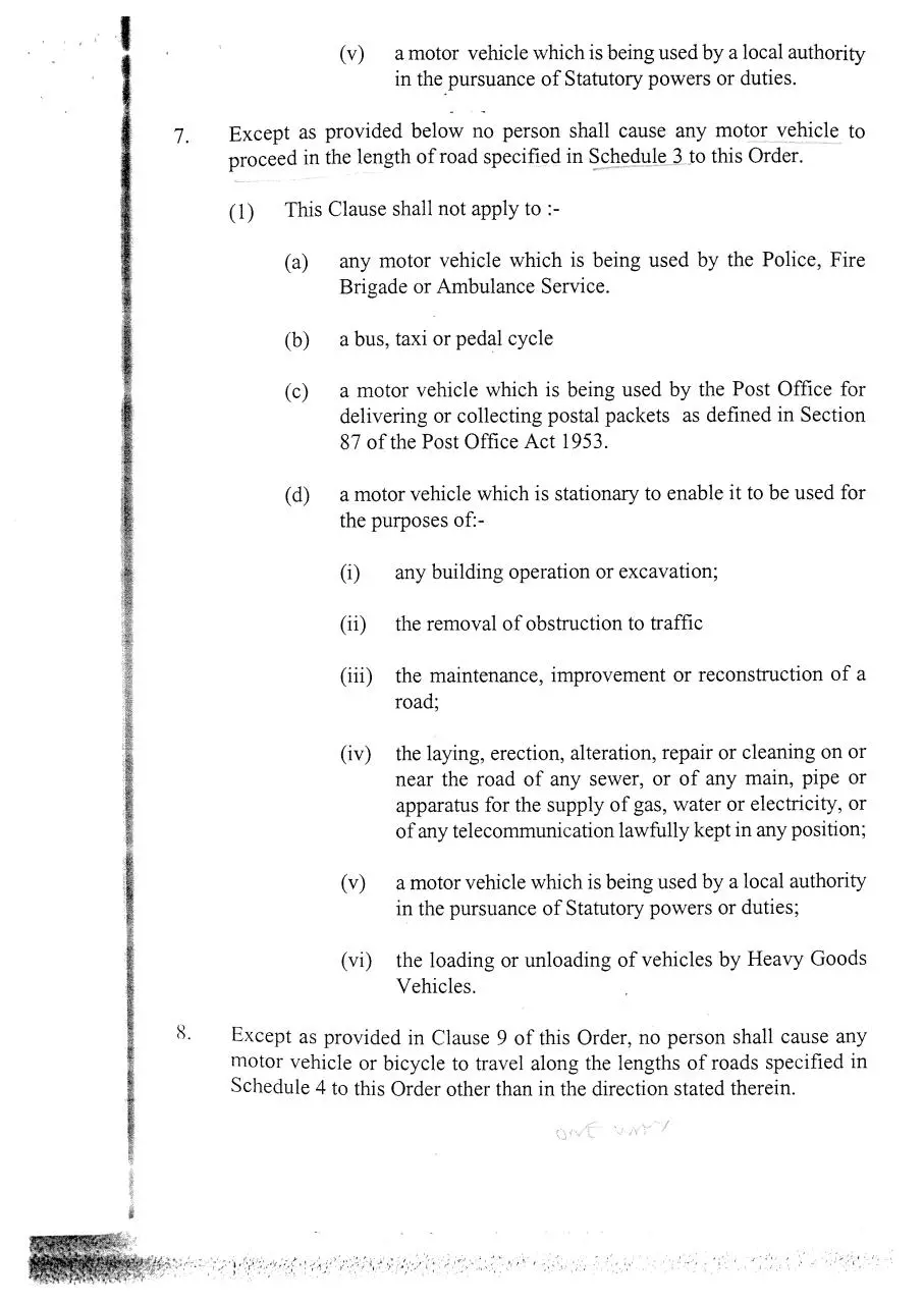 Page 5 of 7, Traffic Order New Street Bus Lane