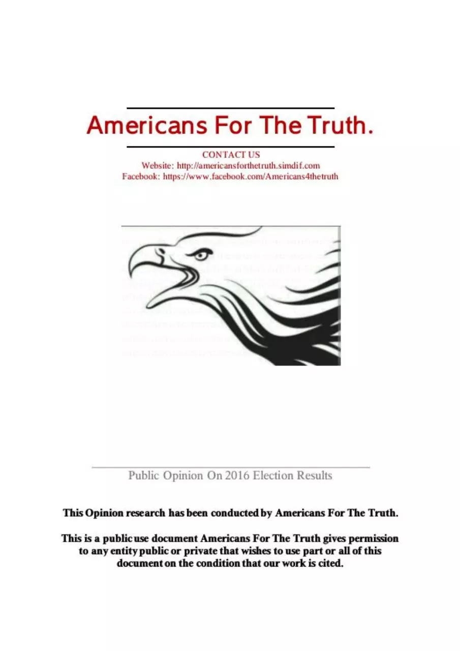 Page 1 of 6, 2016ElectionOpinionSurveyResults