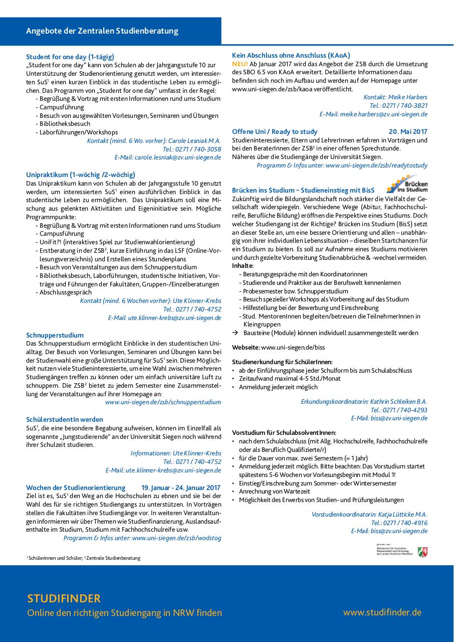 Document preview Uni Siegen_Flyer_Studienorientierung.pdf - page 2/4