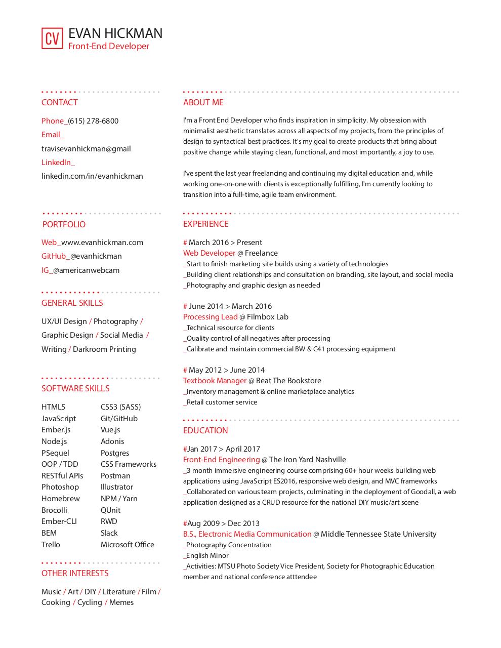 Document preview Hickman_Resume.pdf - page 1/1