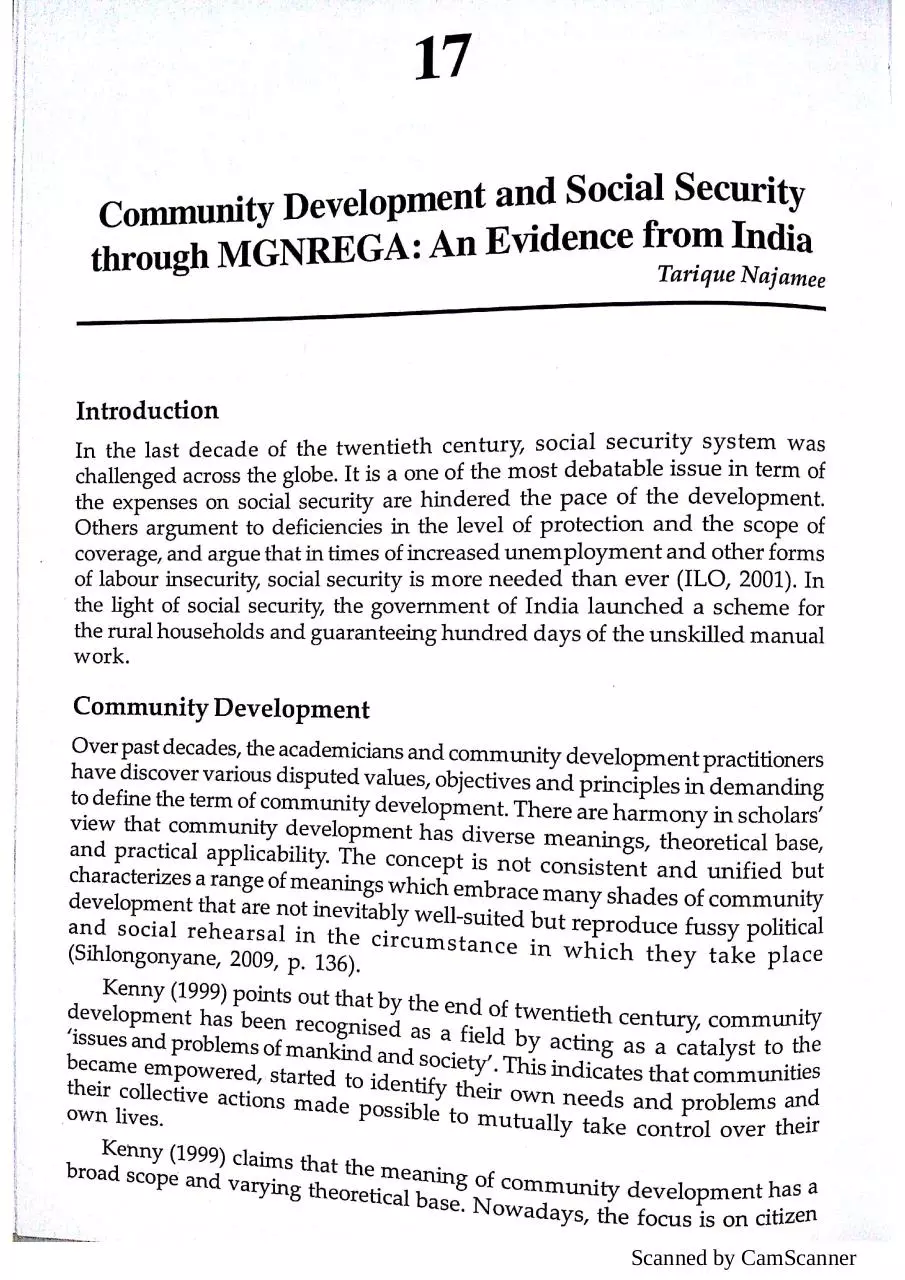 Page 3 of 12, Paper CD and Social Security through MGNREGA