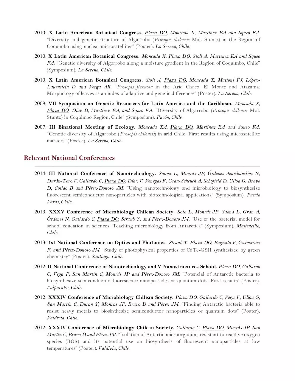 Page 5 of 7, CV Daniel Plaza May 2017