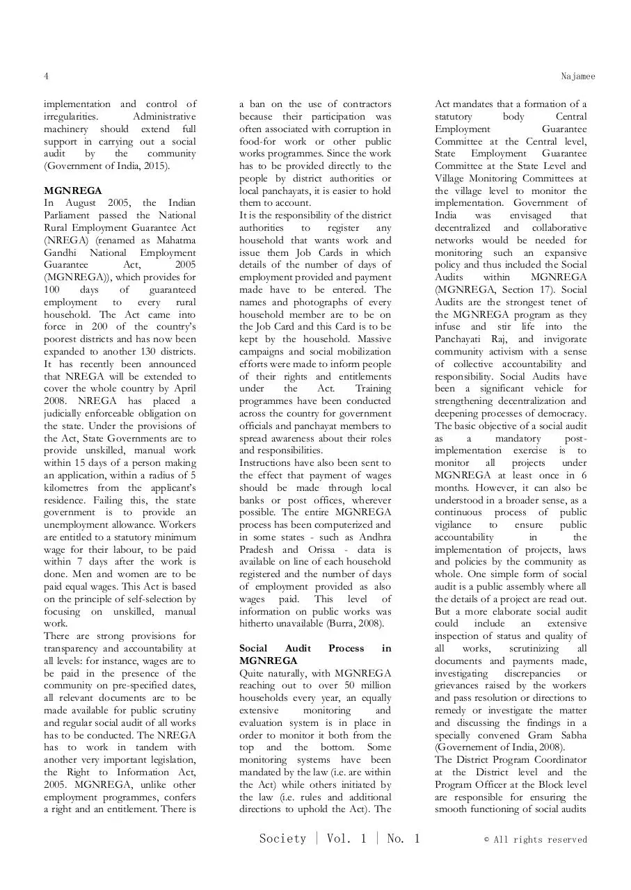 Page 2 of 5, MGNREGA, Transparency and Social Audit