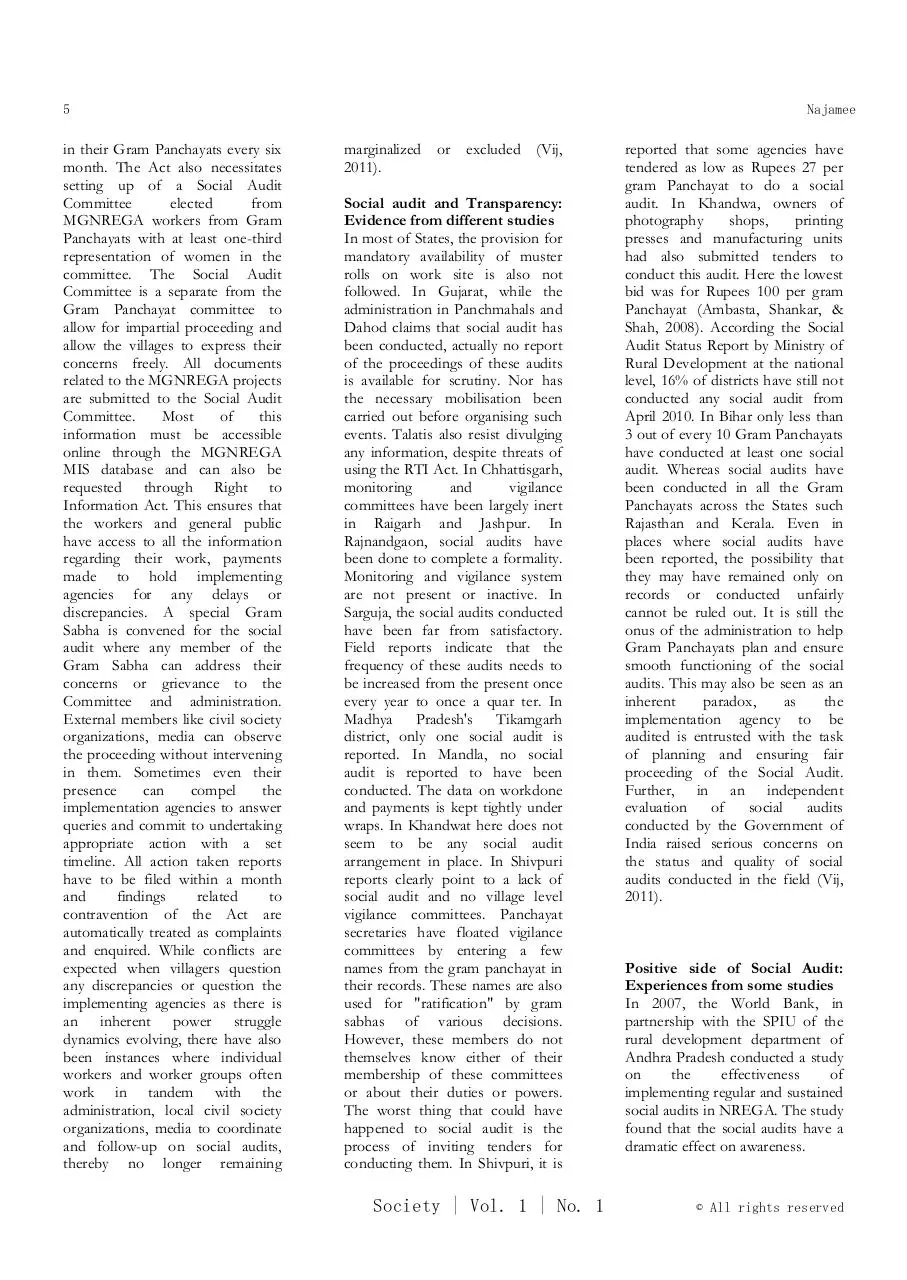 Page 3 of 5, MGNREGA, Transparency and Social Audit