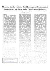Page 1, MGNREGA, Transparency and Social Audit