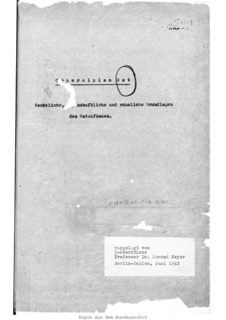 Page 1 of 101, Generalplan Ost