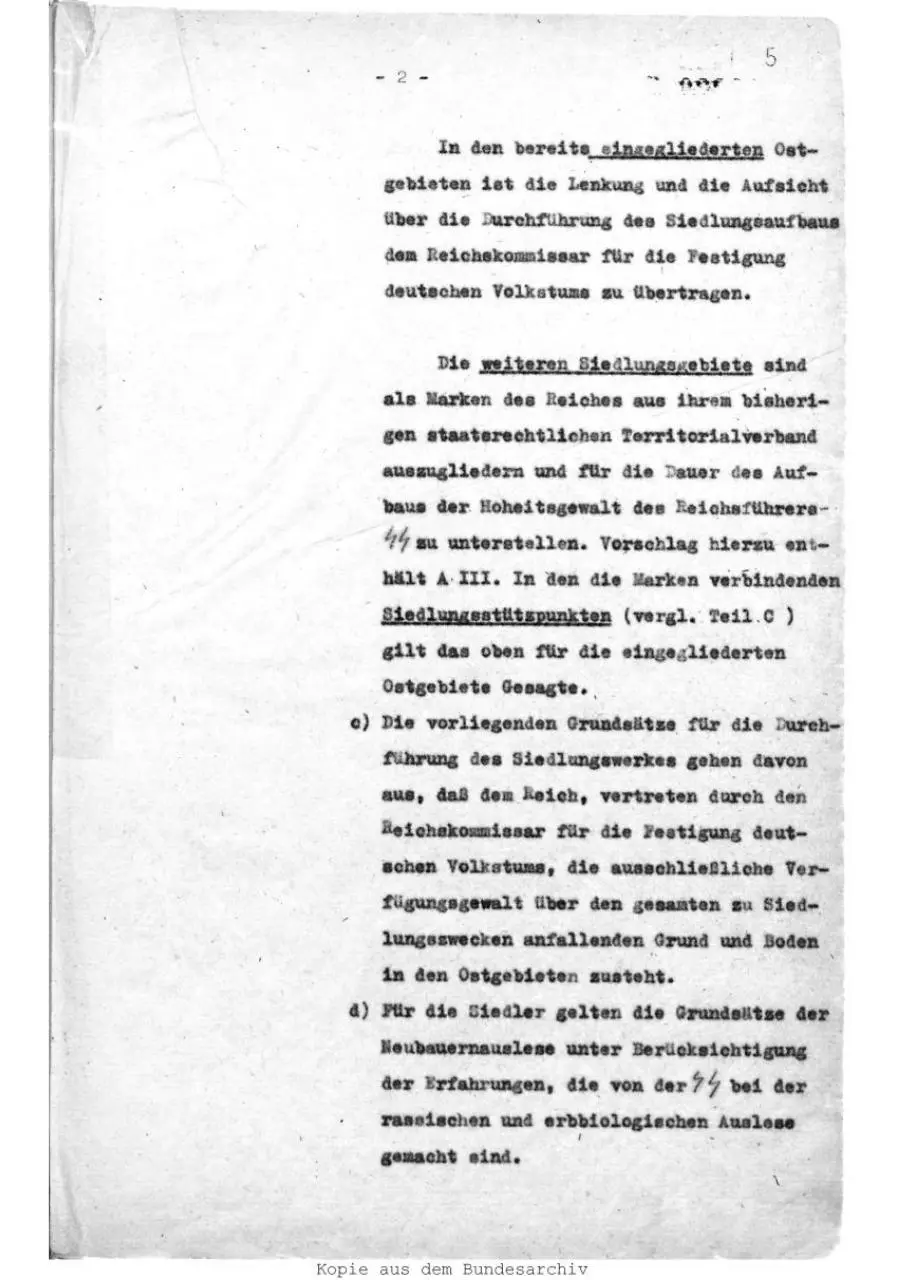Page 5 of 101, Generalplan Ost