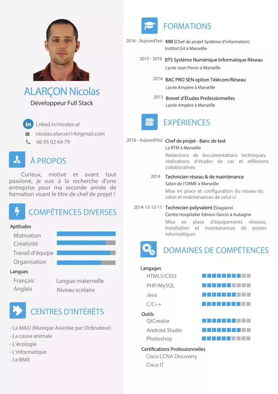 Page 1 of 1, CV ALARÇON
