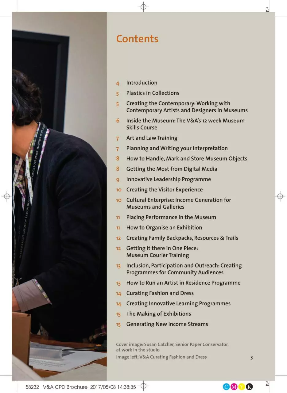 Page 3 of 16, V&A Continued Professional Developemnt Autumn 17 18