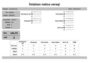 Page 2, Ä°mtahan nÉ™ticÉ™ vÉ™rÉ™qi (3 cü siniflÉ™r)