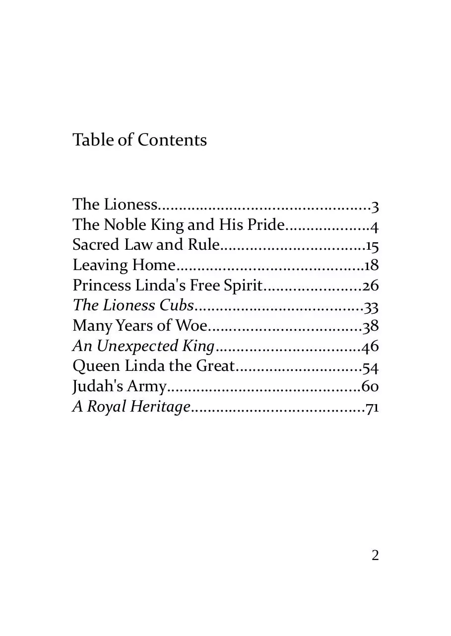 Page 2 of 74, The Lioness Rise of Judah