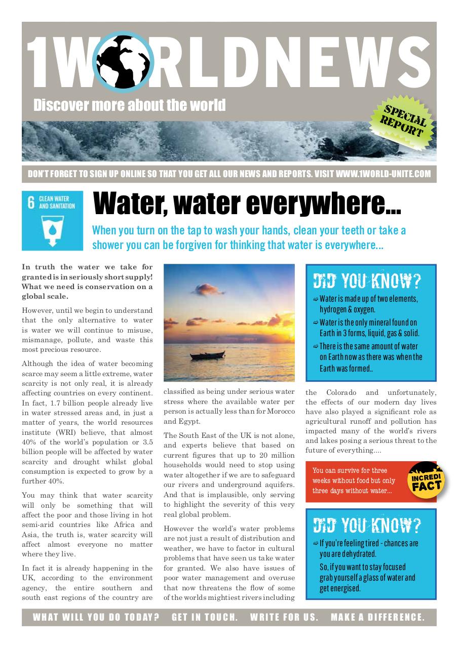 Document preview 1WorldUnite Water Report (PT1) (1).pdf - page 1/4