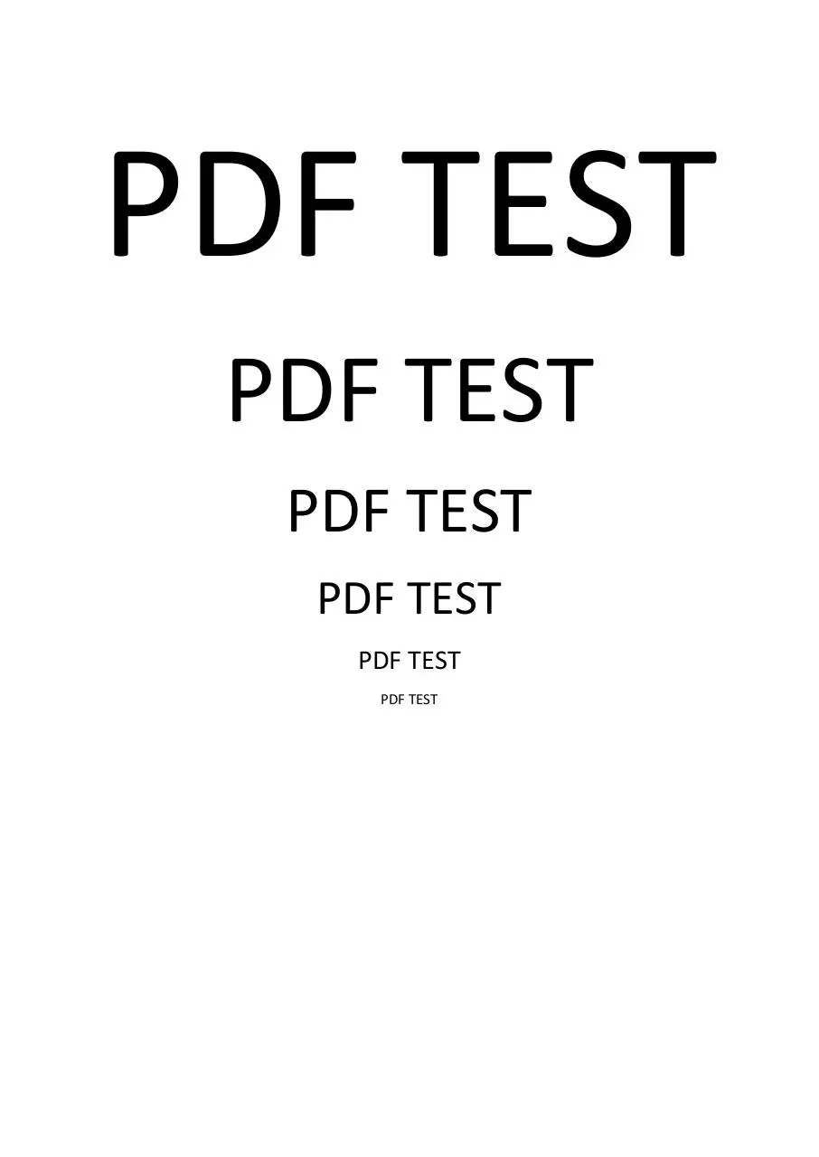 Page 1 of 1, PDF TEST