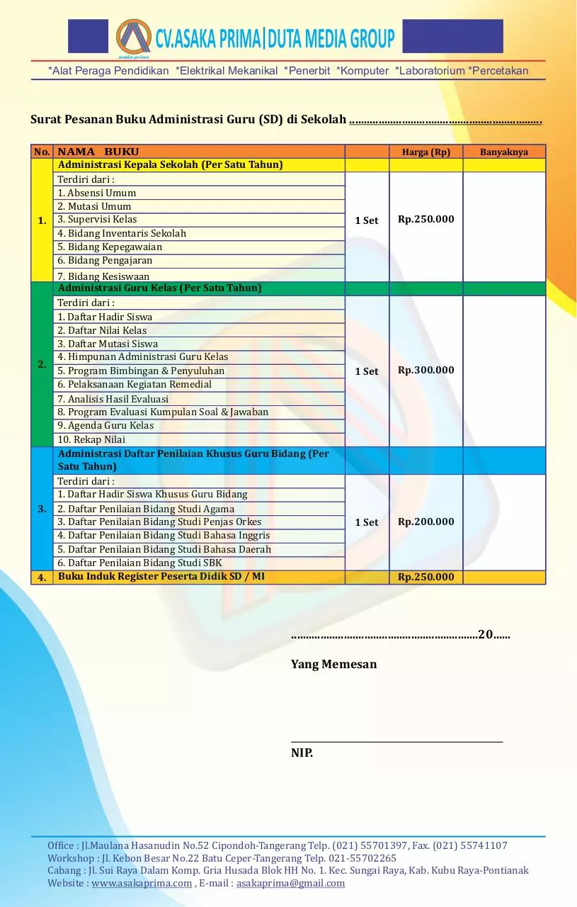 Page 2 of 2, BUKU ADMINISTRASI PAUD TK KURIKULUM 2013