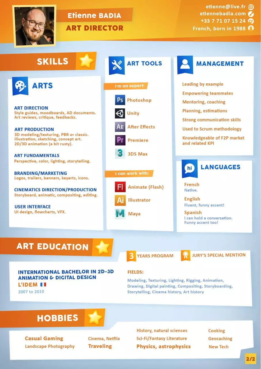 Page 2 of 2, Etienne Badia Resume 2017