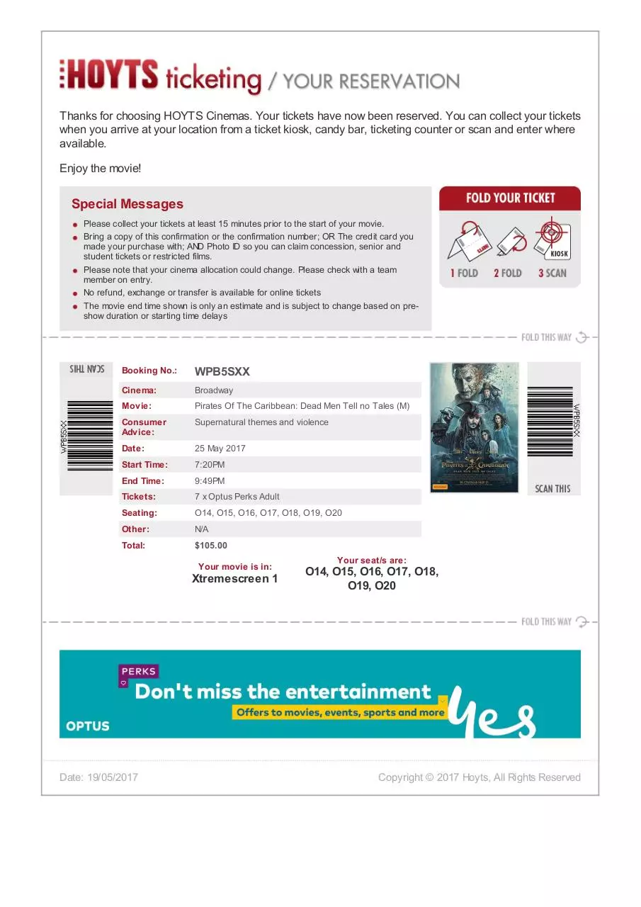 Page 1 of 1, invoice WPB5SXX