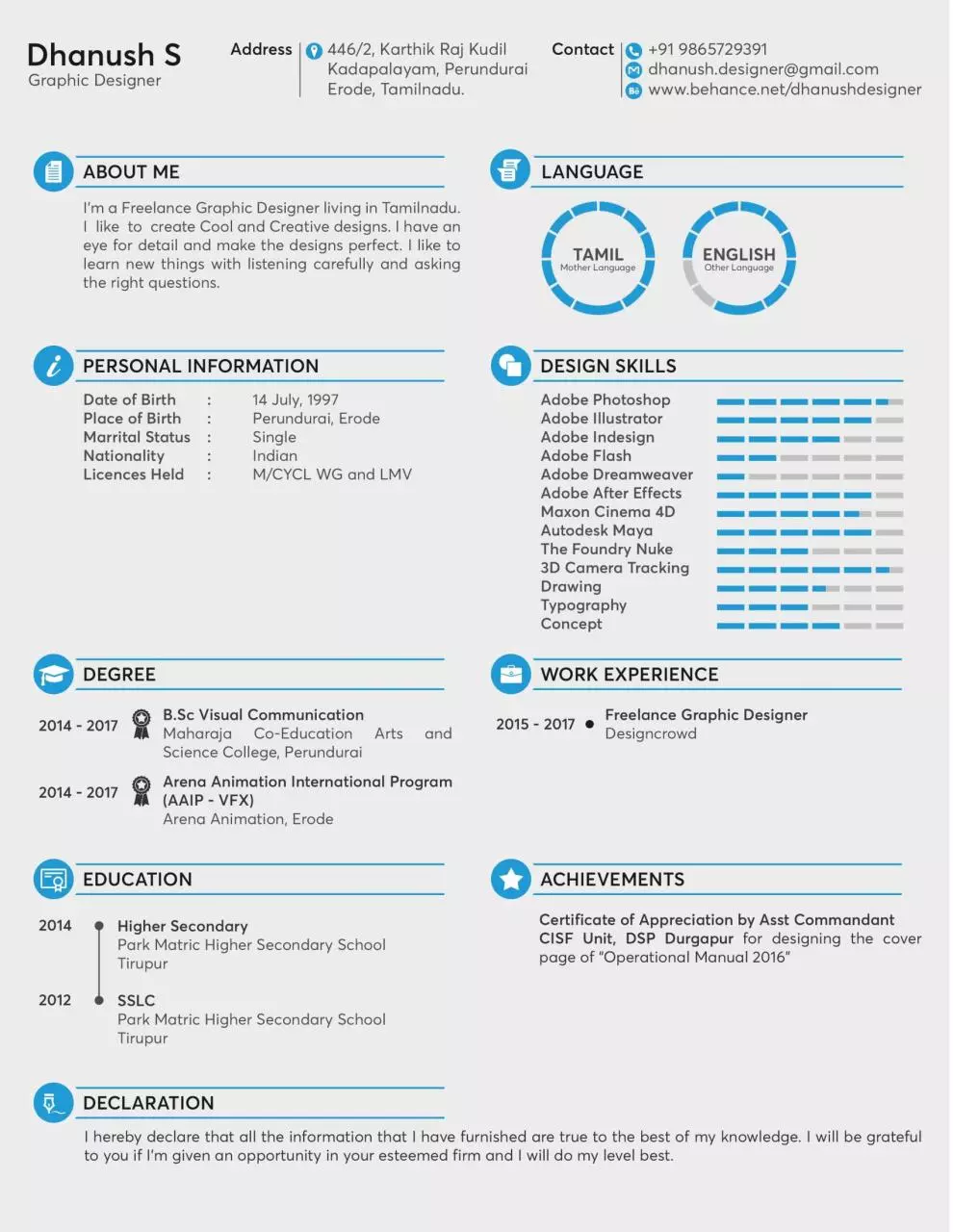 Page 1 of 1, Resume Small