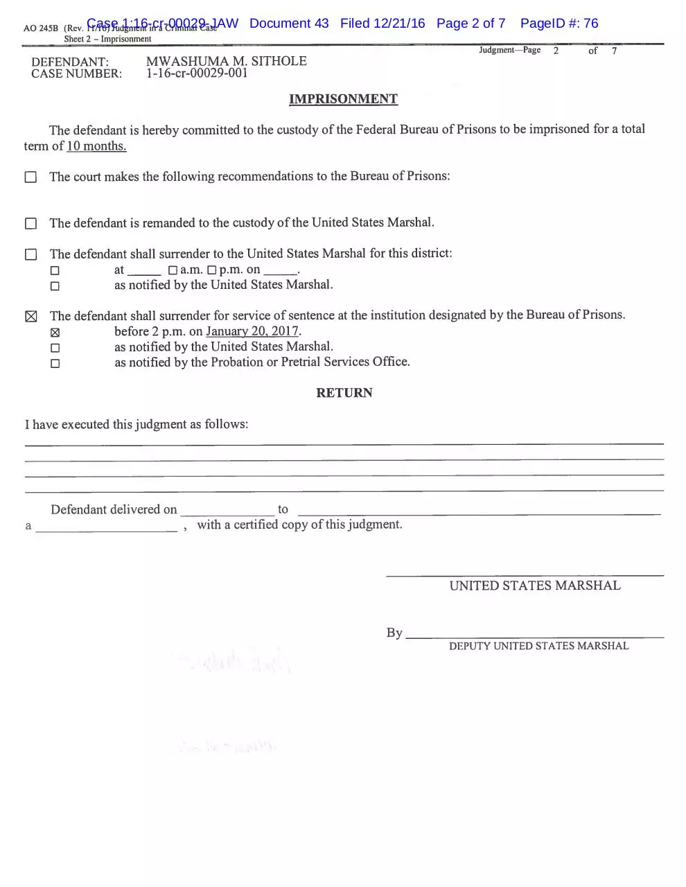 Page 2 of 7, Judgment Order
