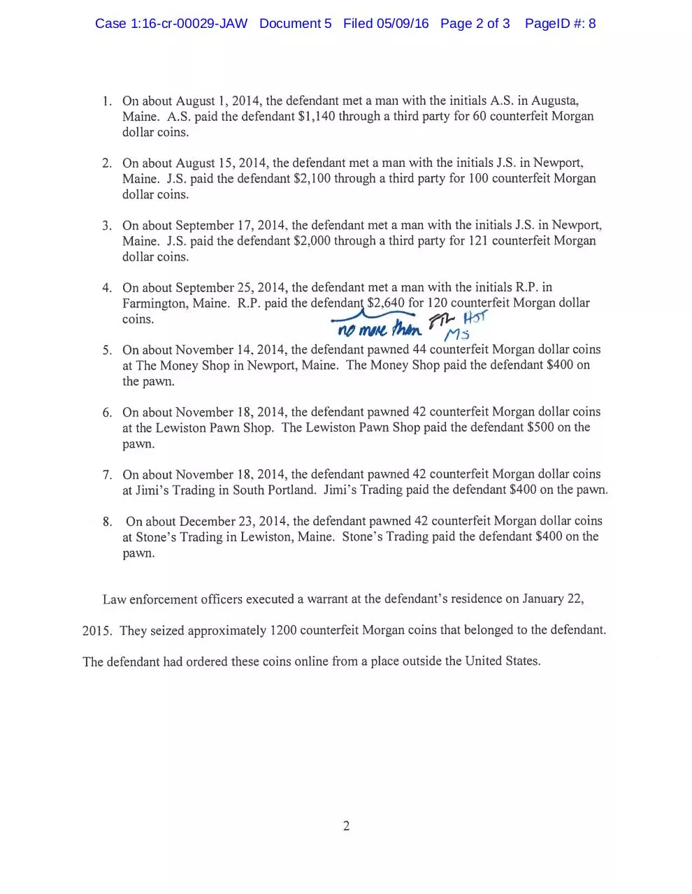 Page 2 of 3, Prosecution Statement of Facts (1)