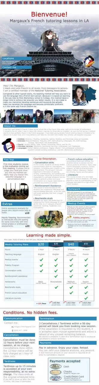 Page 1 of 1, Margaux's French TutoringLQ