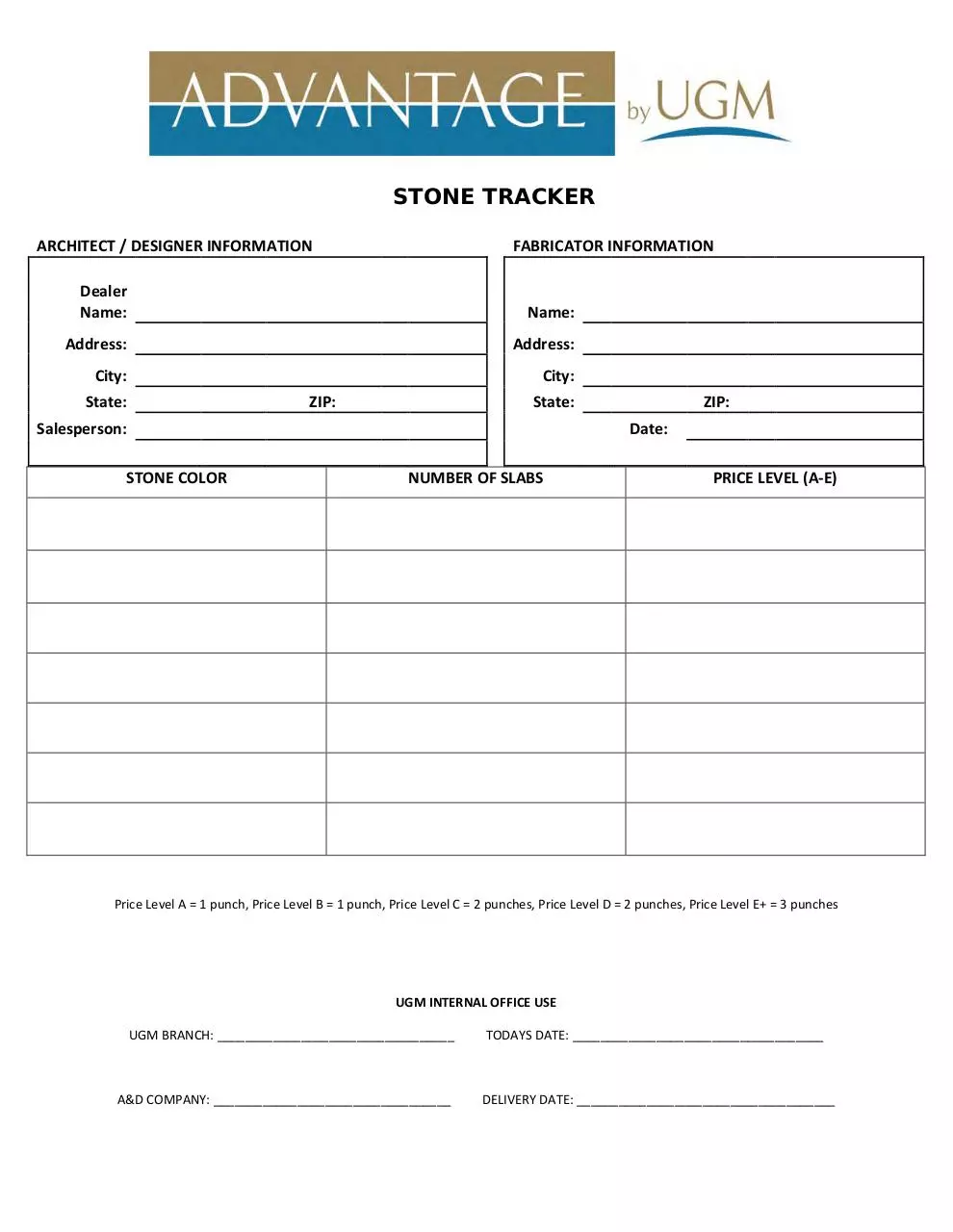 Document preview - A&D_STONE_TRACKER.pdf - Page 1/1