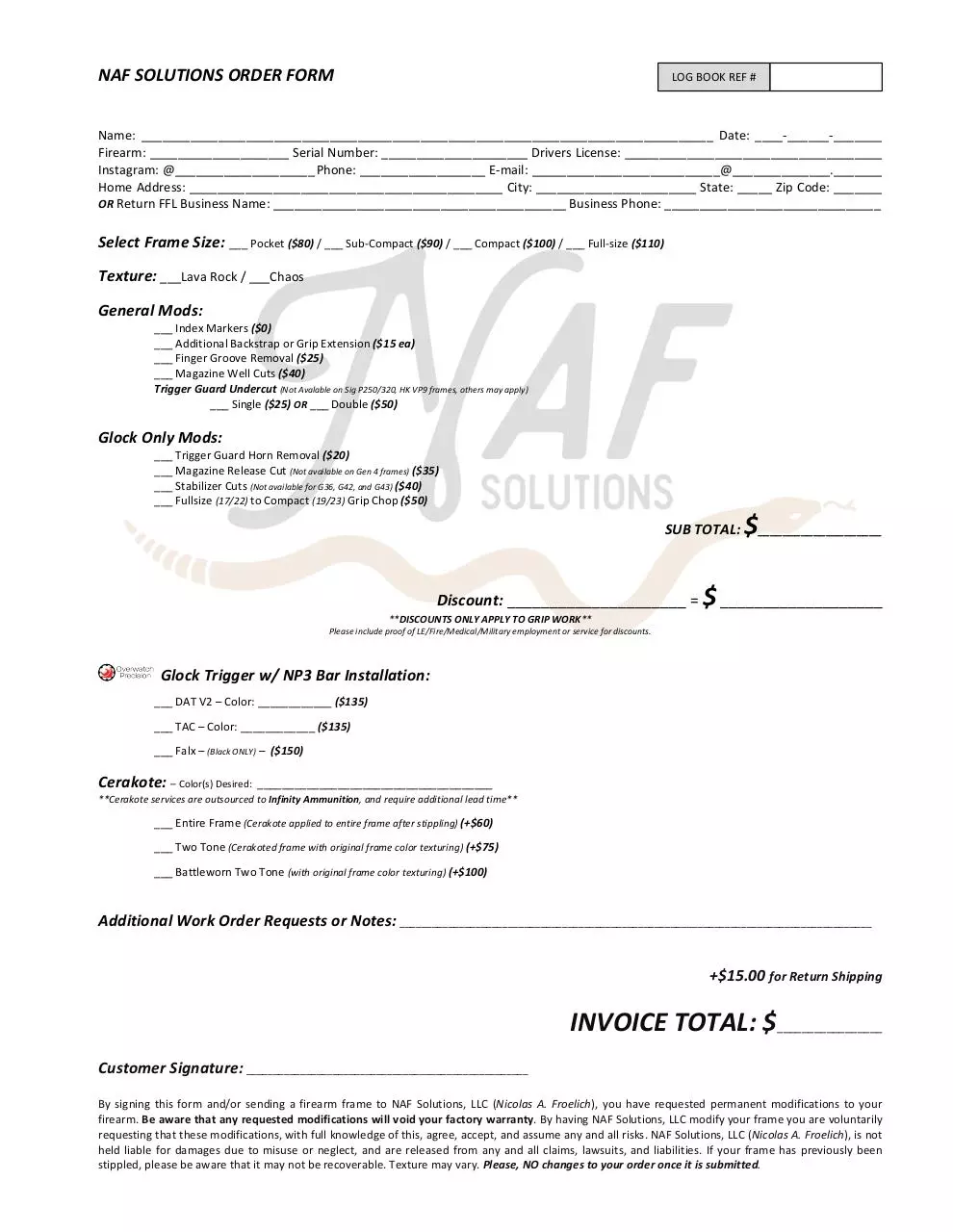 Page 2 of 3, NEW NAF SOLUTIONS FFL 2017