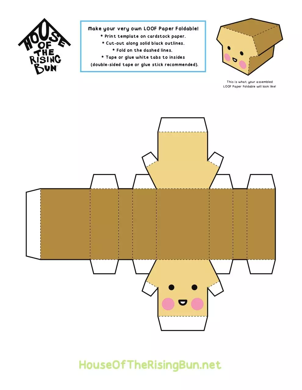 Page 1 of 1, RisingBun LOOF PaperFoldable