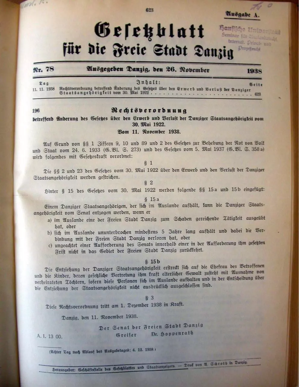 Page 1 of 1, da gbl 19381111 rv staatsangehörigkeit