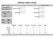 Page 4, Ä°mtahan nÉ™ticÉ™ vÉ™rÉ™qi (3 cü siniflÉ™r)