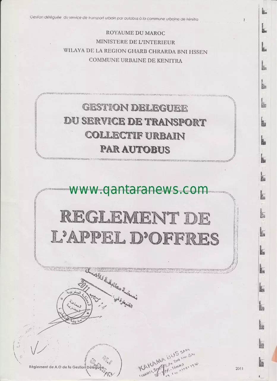 Page 1 of 11, REGLEMENT