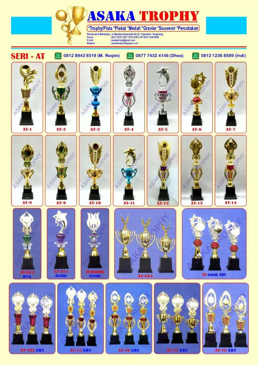 Page 3 of 8, KATALOG HARGA PIALA MURAH ASAKA TROPHY 0877.8252.7700