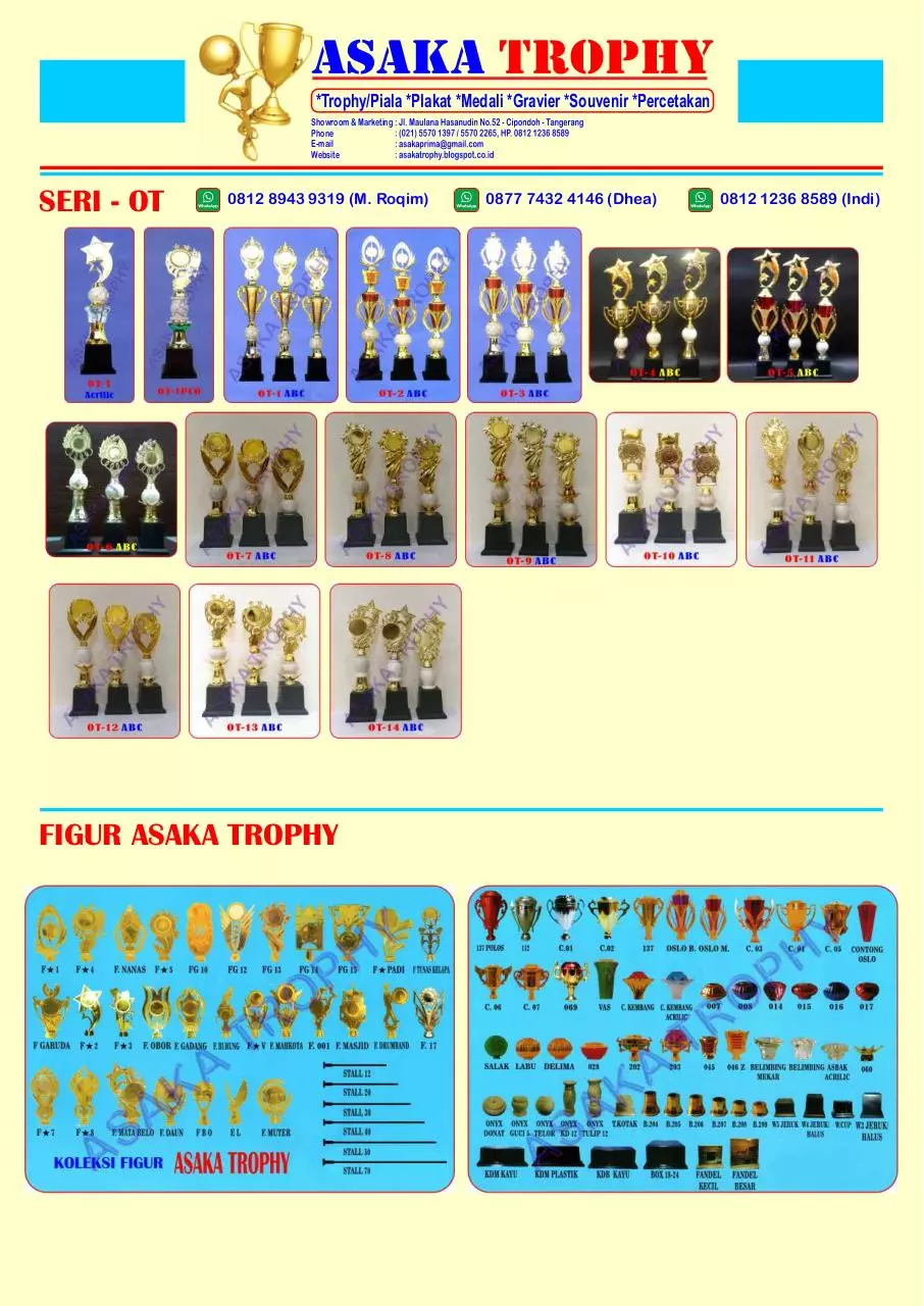 Page 5 of 8, KATALOG HARGA PIALA MURAH ASAKA TROPHY 0877.8252.7700