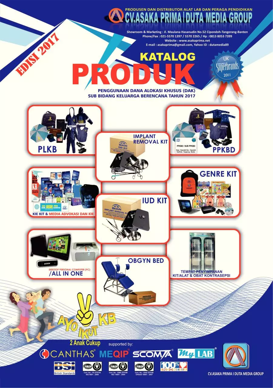 Page 1 of 12, Katalog Harga produk Juknis DAK BKKBN 2017