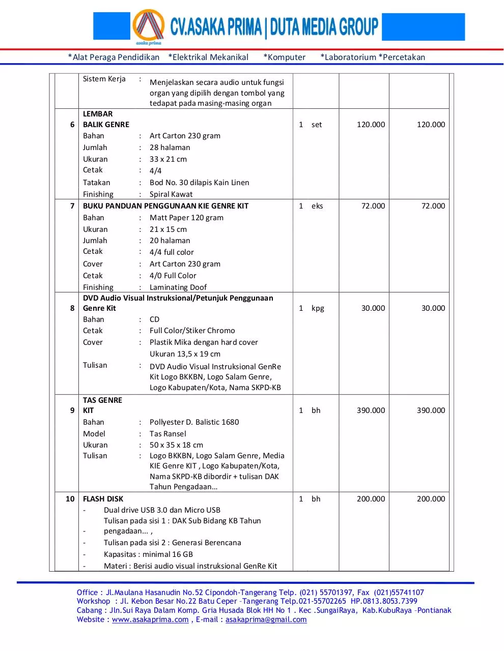 Page 3 of 4, Lelang GENRE KIT DIGITAL BKKbN 2017 ~ CV.ASAKA PRIMA.1
