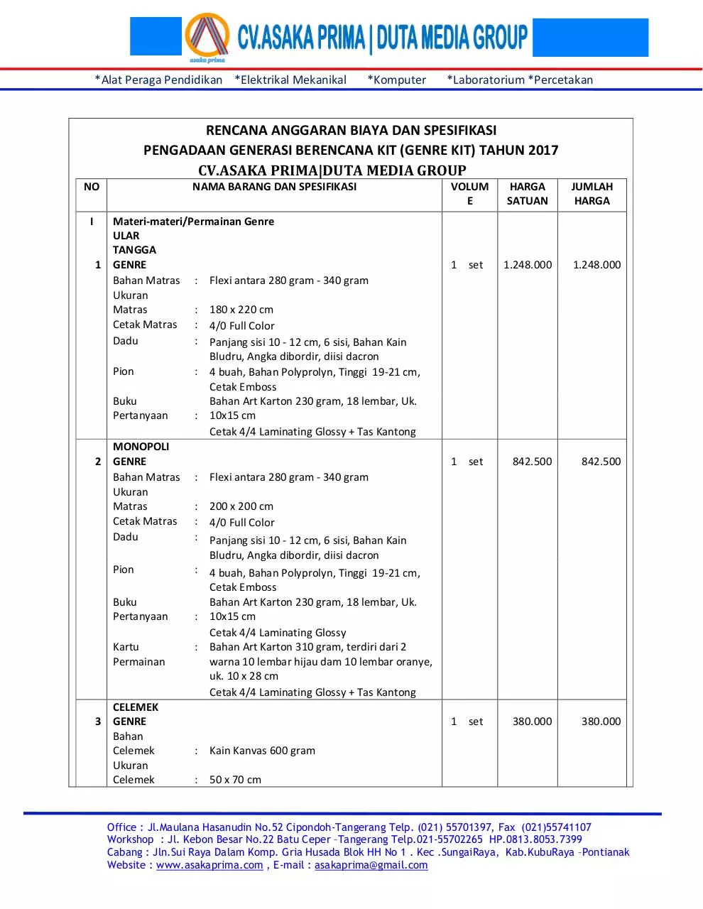 Page 1 of 4, Produksi GENRE KIT BKKbN 2017 ~ CV.ASAKA PRIMA.pdf1