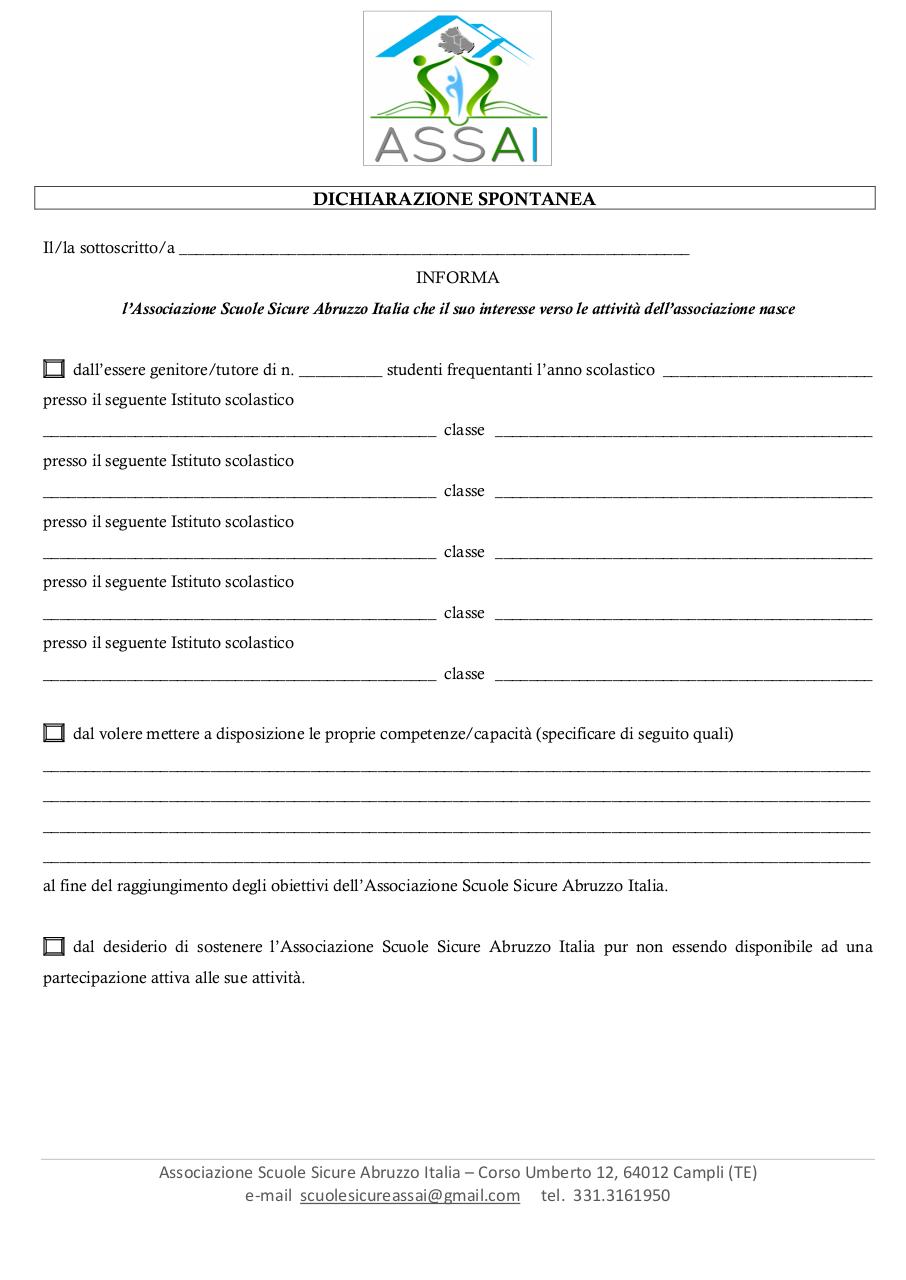 Document preview MODULO ADESIONE ASSAI editabile.pdf - page 3/3