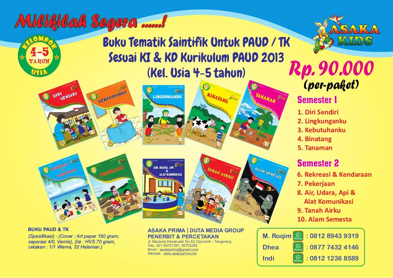 Page 2 of 3, Agen buku tk paud tematik 2017